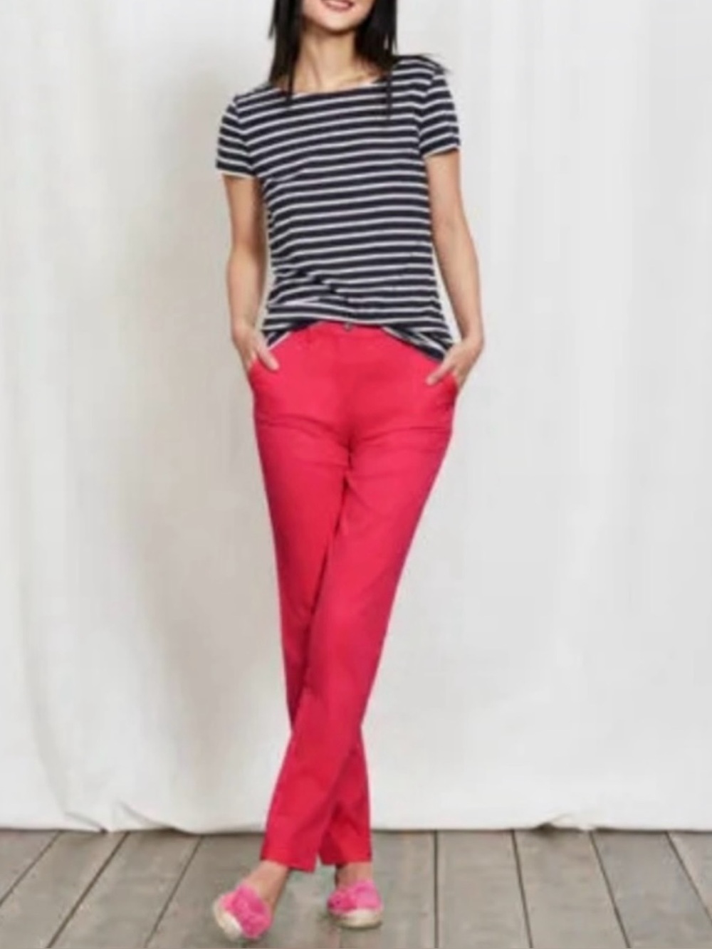 Boden Women’s Rachel Cotton Pink Flare Cut Chino Size 4R